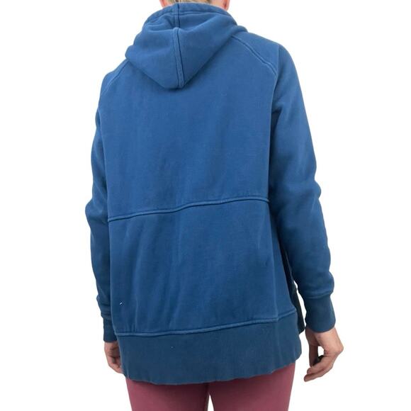 Athleta Blue Fur Lined Hooded Sweatshirt - Picture 4 of 9